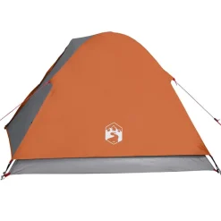 vidaXL Tienda de campaña iglú para 3 personas impermeable naranja Gris y naranja New
