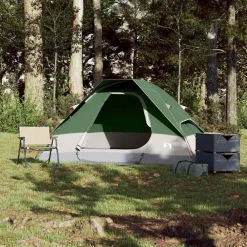 vidaXL Tienda de campaña iglú para 2 personas impermeable Verde Clearance