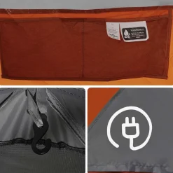 vidaXL Actividades Al Aire Libre-Tienda de campaña iglú para 4 personas impermeable