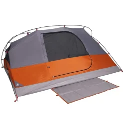 vidaXL Actividades Al Aire Libre-Tienda de campaña iglú para 4 personas impermeable naranja