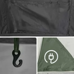 vidaXL Tienda de campaña iglú para 2 personas impermeable Verde Clearance