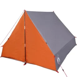 vidaXL Actividades Al Aire Libre-Tienda de campaña marco en A para 2 personas impermeable gris