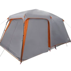 vidaXL Actividades Al Aire Libre-Tienda de campaña on porche 5 personas impermeable gris naranja
