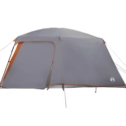 vidaXL Actividades Al Aire Libre-Tienda de campaña on porche 5 personas impermeable gris naranja