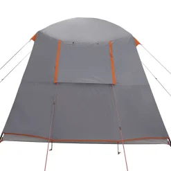 vidaXL Actividades Al Aire Libre-Tienda de campaña on porche 5 personas impermeable gris naranja