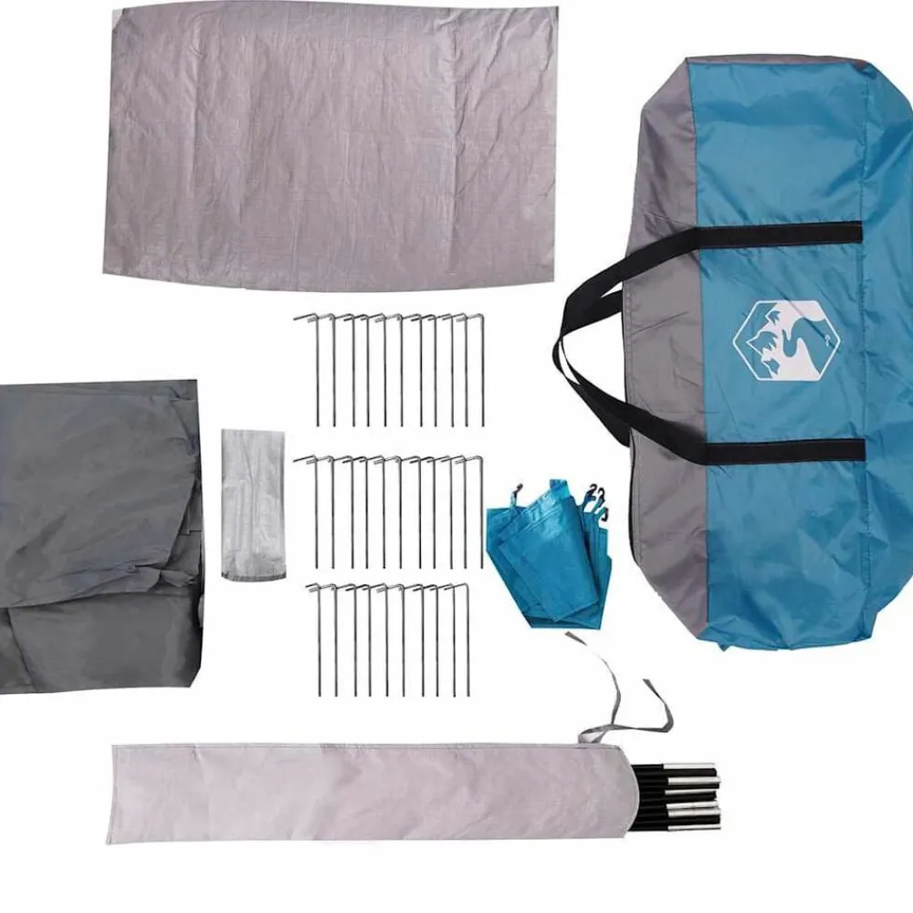 vidaXL Actividades Al Aire Libre-Tienda de campaña para 4 personas impermeable