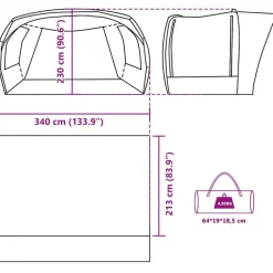 vidaXL Actividades Al Aire Libre-Tienda de campaña para coche impermeable