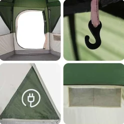 vidaXL Actividades Al Aire Libre-Tienda de campaña para 6 personas 425 x 396 x 222 cm