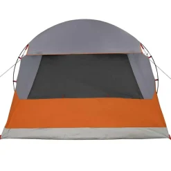 vidaXL Tienda de campaña para 4 personas con techo Gris y naranja Sale