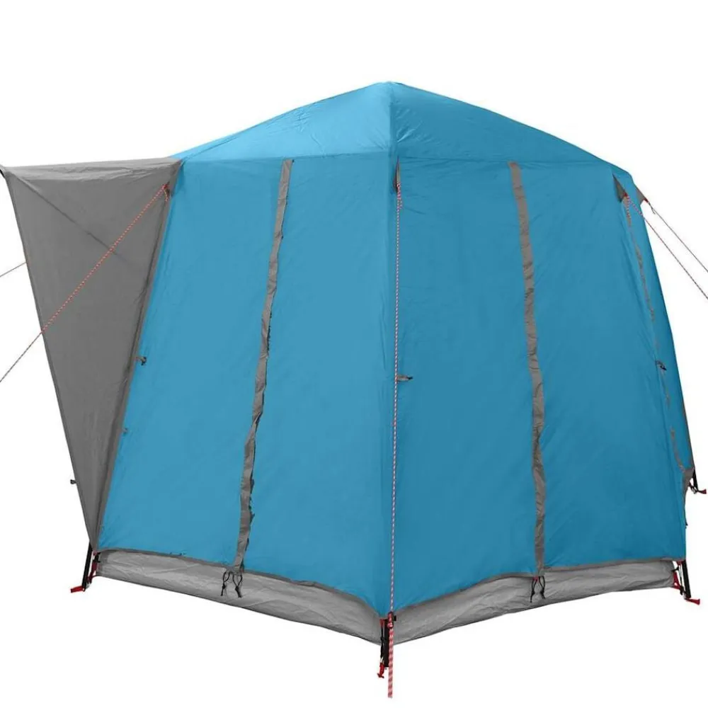 vidaXL Actividades Al Aire Libre-Tienda de campaña para 3 personas con techo y gris