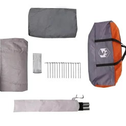 vidaXL Tienda de campaña para 12 personas con techo Gris y naranja Sale