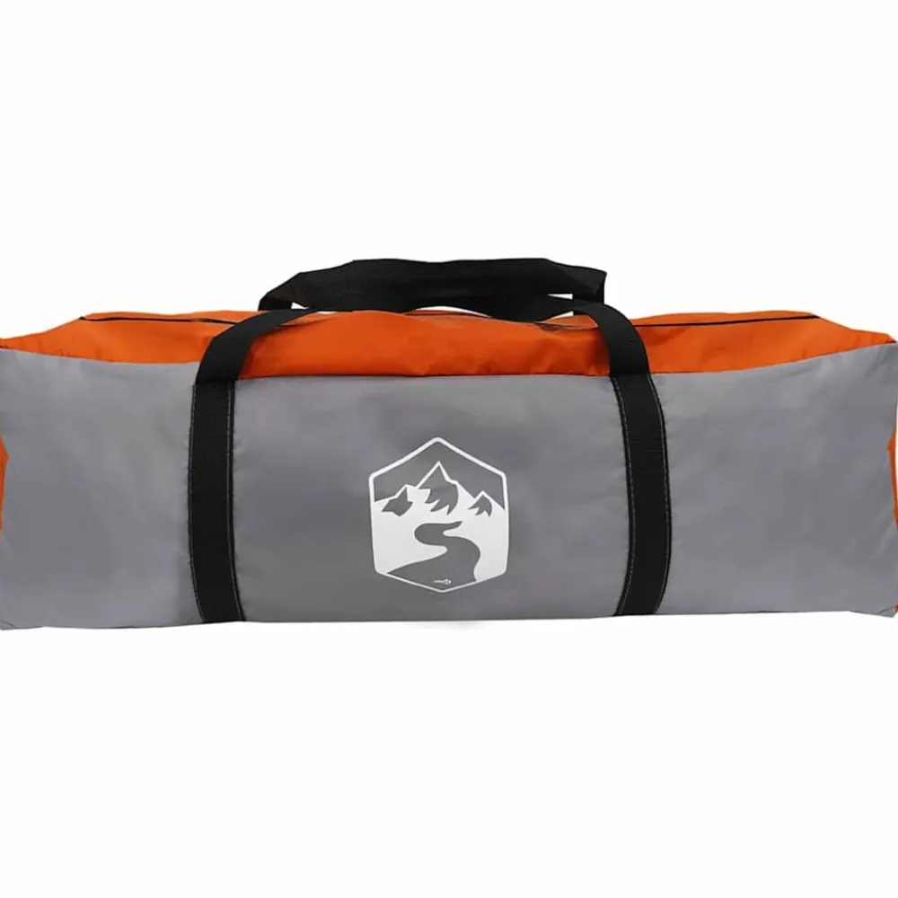 vidaXL Tienda de campaña para 12 personas con techo Gris y naranja Sale