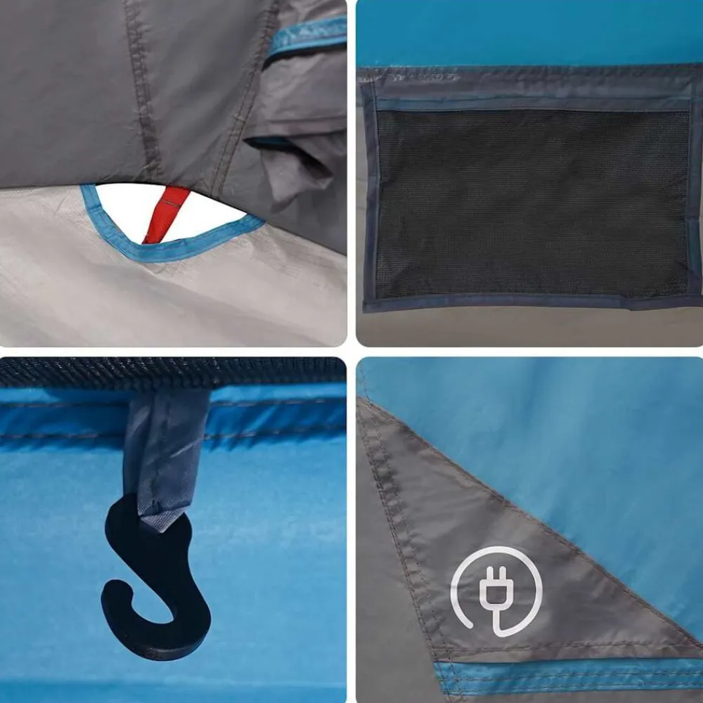 vidaXL Actividades Al Aire Libre-Tienda de campaña para 4 personas impermeable