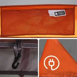 vidaXL Tienda de campaña para 4 personas impermeable Gris y naranja Online