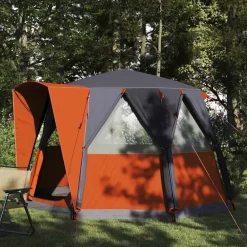 vidaXL Actividades Al Aire Libre-Tienda de campaña para 3 personas con techo