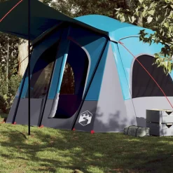 vidaXL Tienda de campaña para 5 personas impermeable Azul