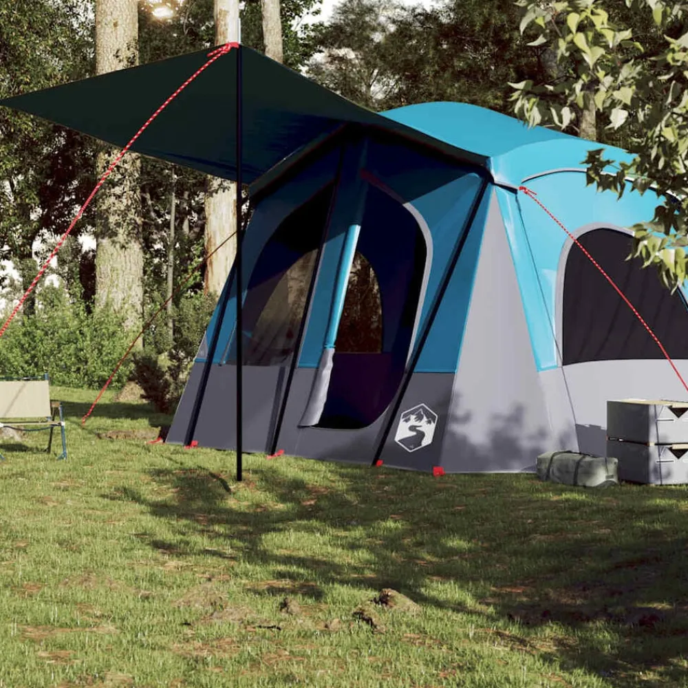 vidaXL Tienda de campaña para 5 personas impermeable Azul