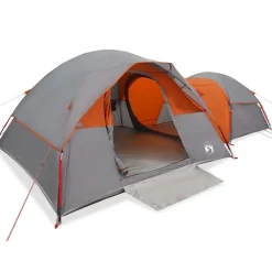 vidaXL Tienda de campaña para 5 personas impermeable Gris y naranja Clearance