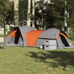 vidaXL Tienda de campaña para 5 personas impermeable Gris y naranja Clearance