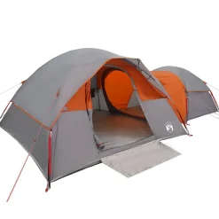vidaXL Tienda de campaña para 5 personas impermeable Gris y naranja Clearance