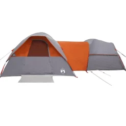 vidaXL Tienda de campaña para 5 personas impermeable Gris y naranja Clearance