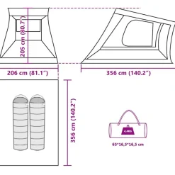 vidaXL Tienda de campaña para coche 2 personas impermeable Camuflaje Hot