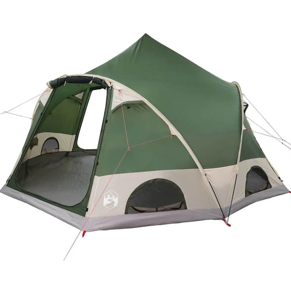 vidaXL Tienda de campaña para 4 personas 505 x 450 x 248 cm Verde Outlet