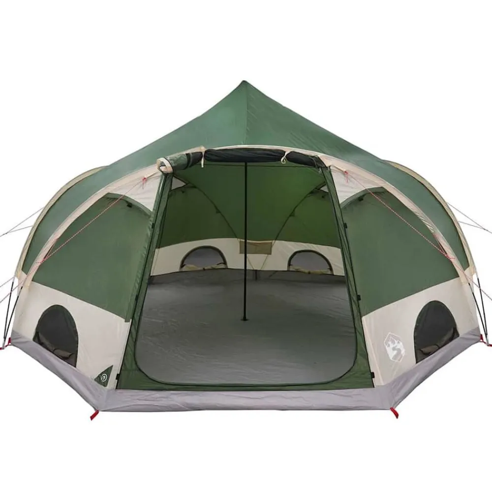 vidaXL Tienda de campaña para 4 personas 505 x 450 x 248 cm Verde Outlet