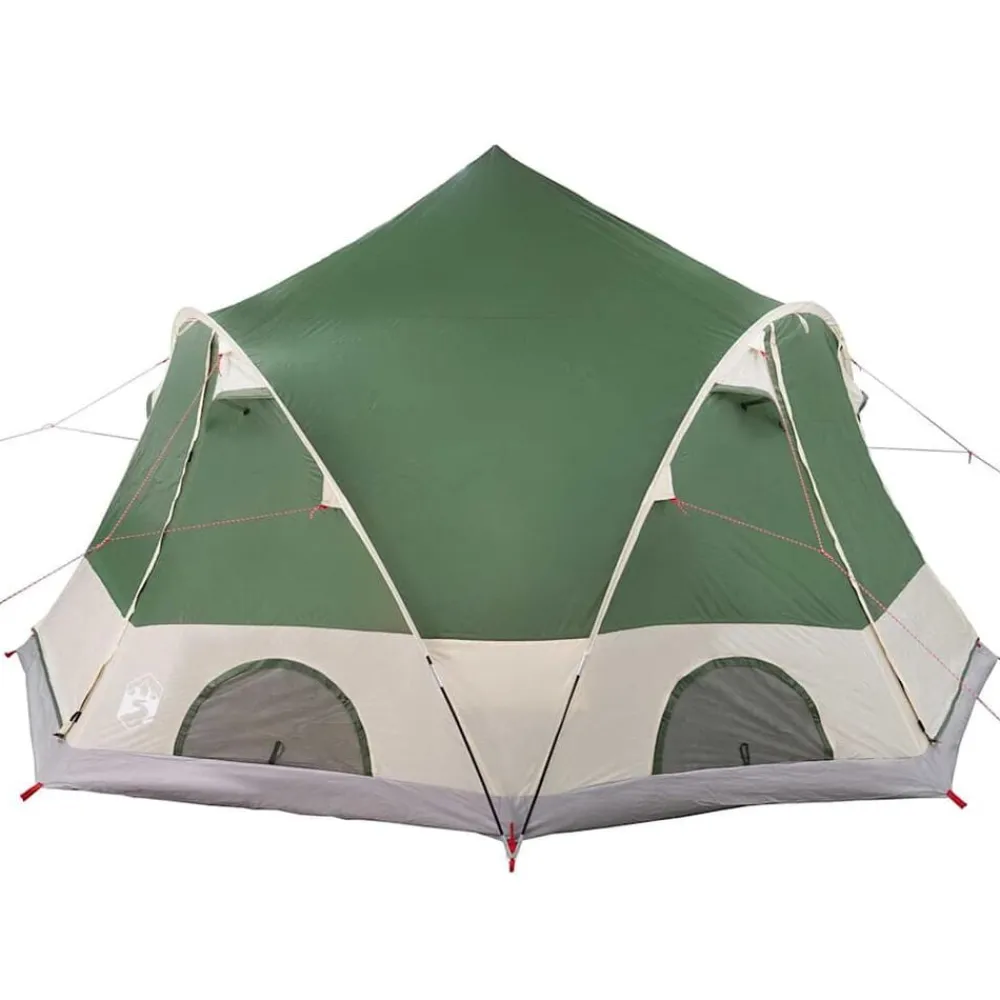 vidaXL Tienda de campaña para 4 personas 505 x 450 x 248 cm Verde Outlet
