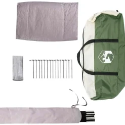 vidaXL Tienda de campaña para 4 personas 505 x 450 x 248 cm Verde Outlet