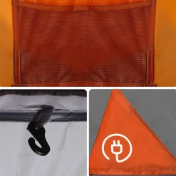 vidaXL Tienda de campaña para 5 personas impermeable Gris y naranja Clearance
