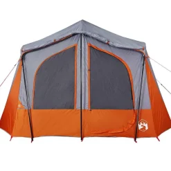 vidaXL Tienda de campaña para 5 personas impermeable Gris y naranja Clearance