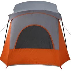 vidaXL Tienda de campaña para 5 personas impermeable Gris y naranja Clearance