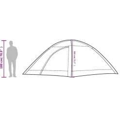 vidaXL Actividades Al Aire Libre-Tienda de campaña para 8 personas impermeable