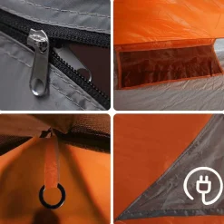 vidaXL Actividades Al Aire Libre-Tienda de campaña para 2 personas impermeable