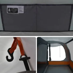 vidaXL Tienda de campaña para coche impermeable Gris y naranja Clearance