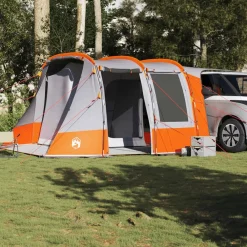 vidaXL Tienda de campaña para coche impermeable Gris y naranja Clearance