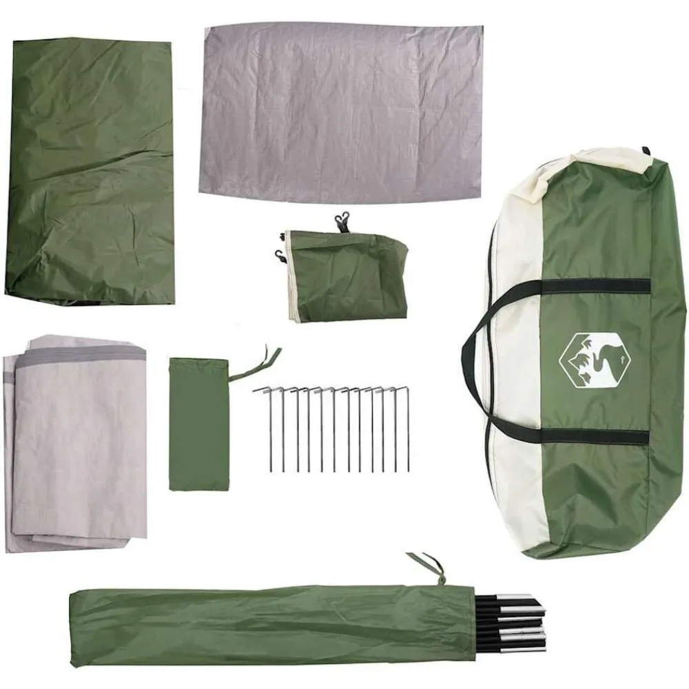 vidaXL Tienda de campaña para 8 personas impermeable Verde Clearance