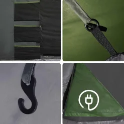 vidaXL Tienda de campaña para 8 personas impermeable Verde Clearance