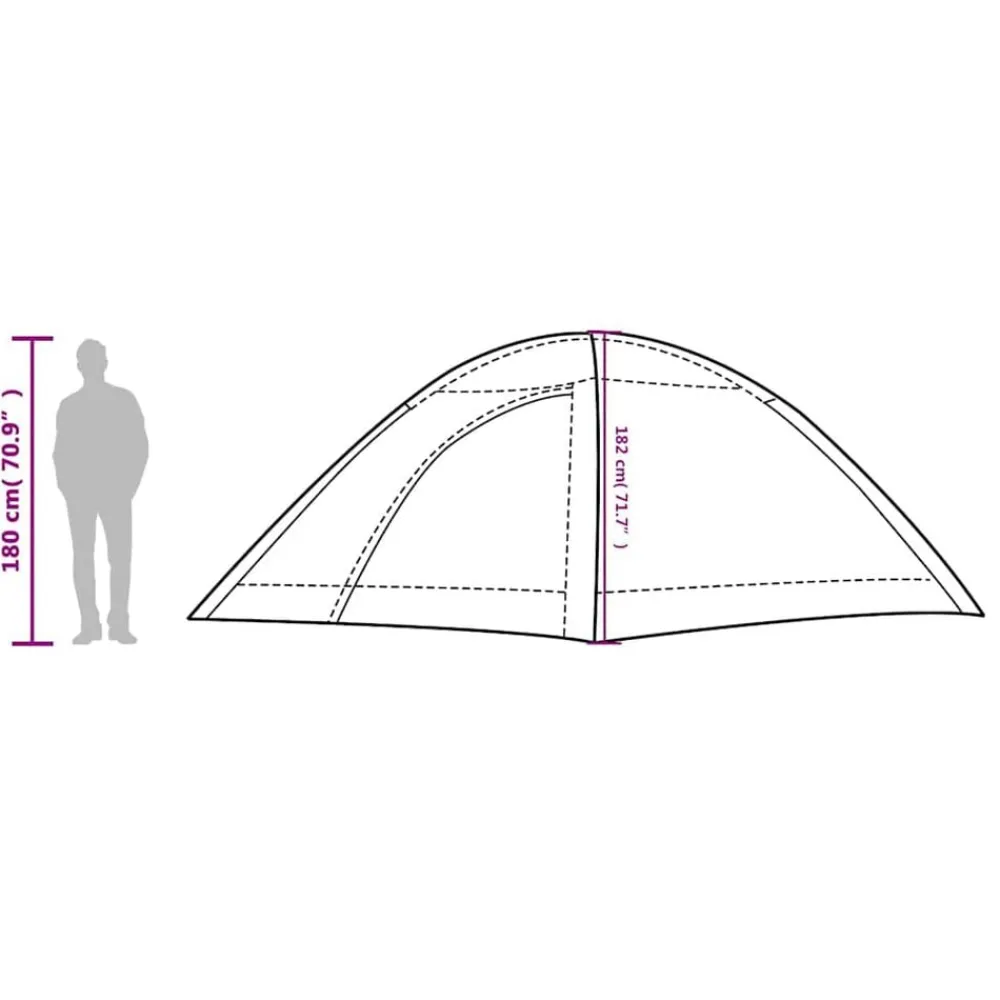 vidaXL Tienda de campaña para 8 personas impermeable Verde Clearance