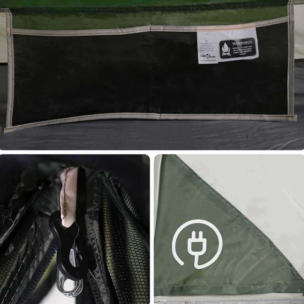 vidaXL Actividades Al Aire Libre-Tienda de campaña para 2 personas impermeable