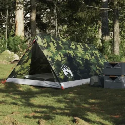 vidaXL Tienda de campaña para 2 personas impermeable Camuflaje