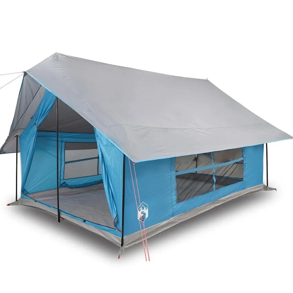 vidaXL Tienda de campaña para 5 personas impermeable Azul Discount