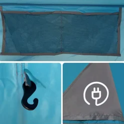 vidaXL Tienda de campaña para 5 personas impermeable Azul Discount