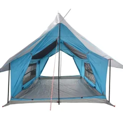 vidaXL Tienda de campaña para 5 personas impermeable Azul Discount