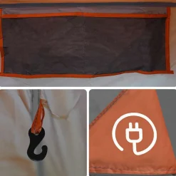 vidaXL Tienda de campaña para 5 personas impermeable Gris y naranja Discount