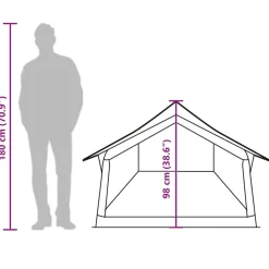 vidaXL Actividades Al Aire Libre-Tienda de campaña para 2 personas impermeable