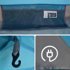 vidaXL Tienda de campaña para 4 personas impermeable Azul Outlet