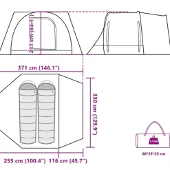 vidaXL Actividades Al Aire Libre-Tienda de campaña para coche para 2 personas impermeable