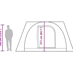 vidaXL Actividades Al Aire Libre-Tienda de campaña para coche para 2 personas impermeable